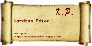 Kardoss Péter névjegykártya